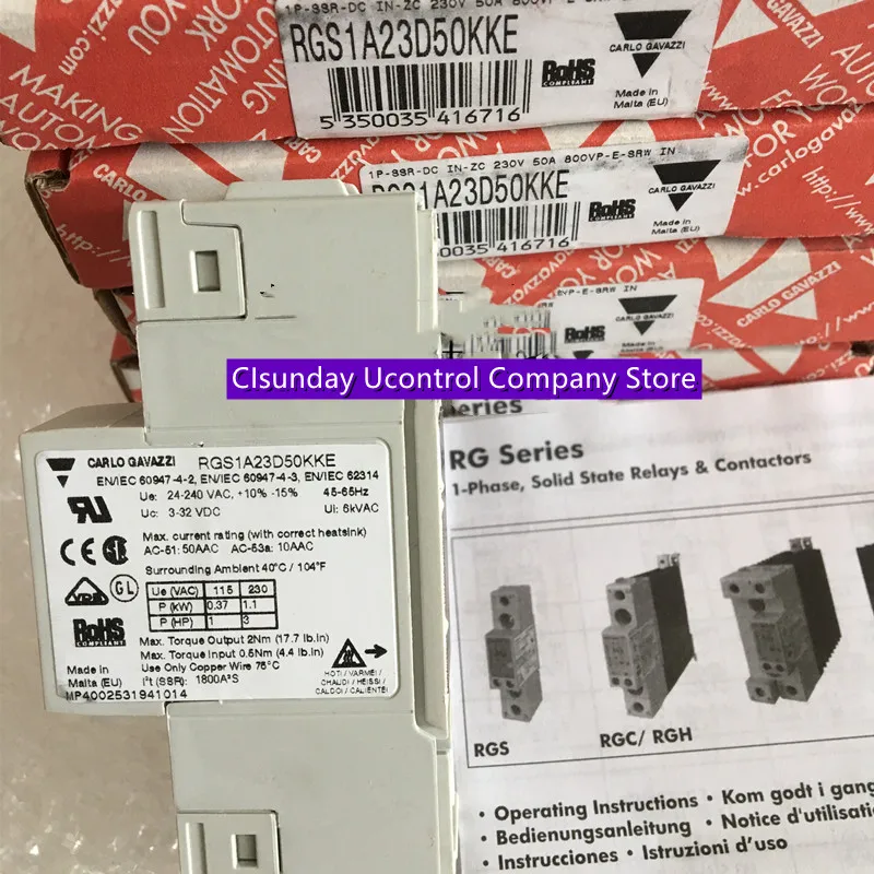 

Новое оригинальное твердотельное реле Карло RGS1A23D50KKE RGS1A23D25KKE