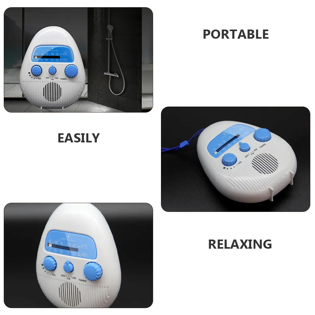 

1 set 1 Set Radio For Bathroom Shower Fm Am Stereo Mini Portable Music Speaker Usb Bathroom Radio Loudspeaker Charging