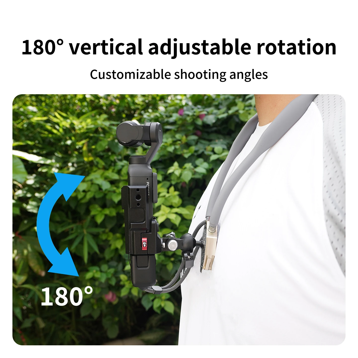 Kugelkopf Verstellbarer Kamera-Nackenhalter Silikonband für DJI Osmo Pocket 4 3 Gimbal Multi-Winkel Vlog POV Action Zubehör – Detail 10