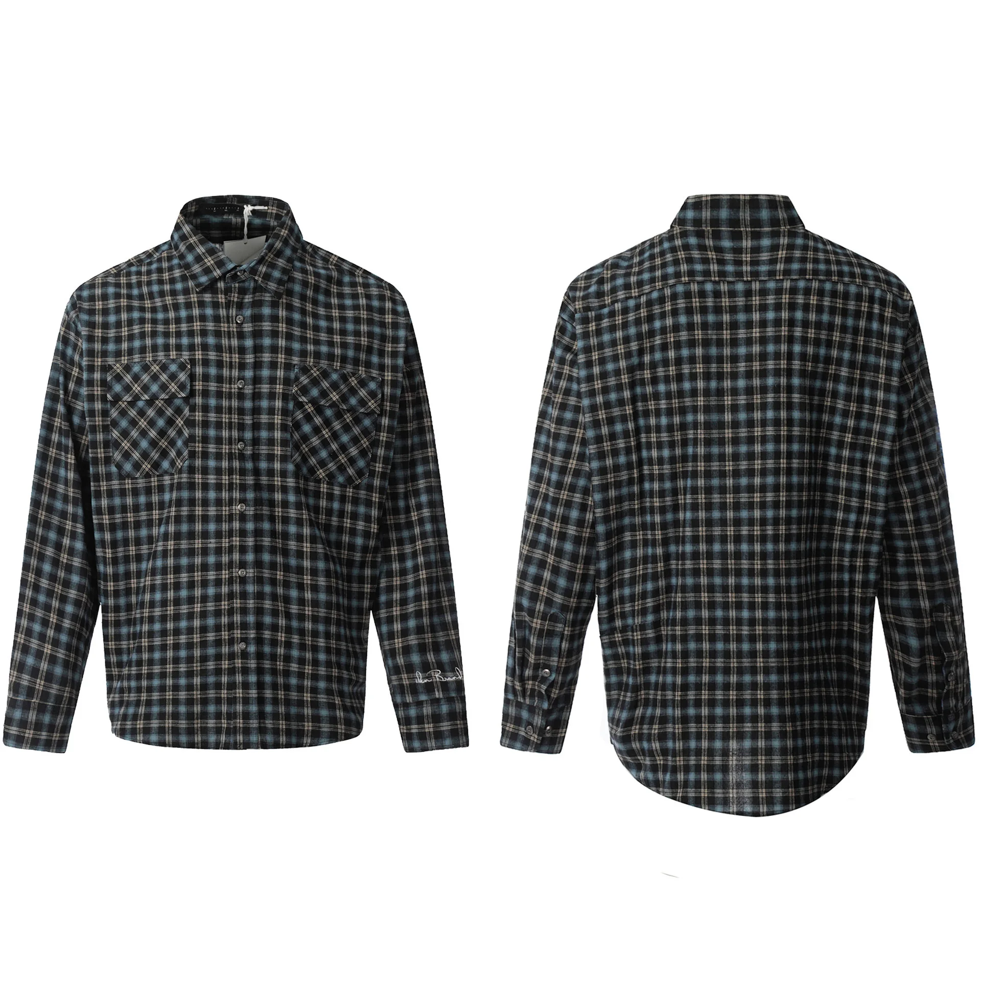 

Мужской кардиган в американском ретро-стиле с длинными рукавами, свободного кроя, с отложным воротником, оверсайз, с узором в клетку