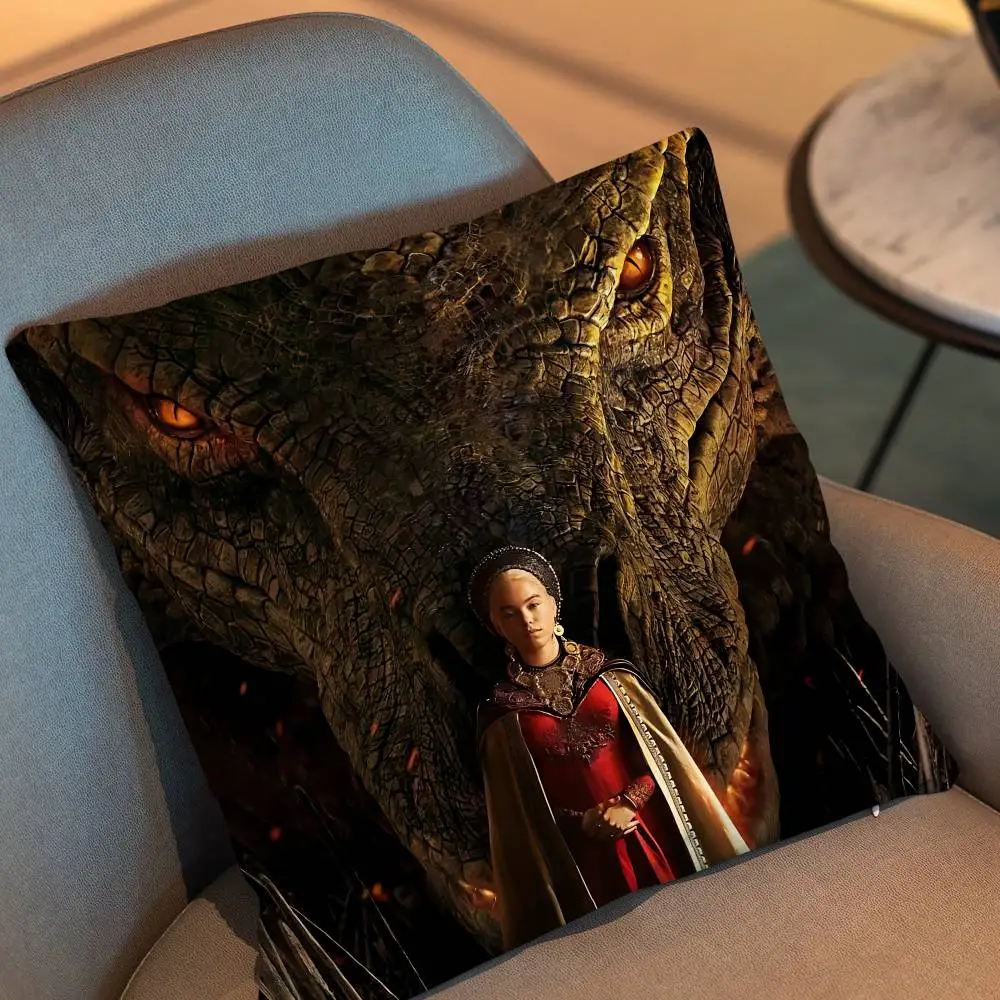 Rhaenyra Targaryen House of the Dragon day gift Pillow Case Living Room Sofa Cushion Cover Suitable For Home Bedroom