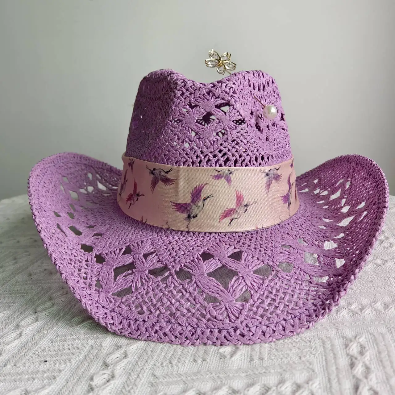 

Summer hand-woven cowboy straw hat sun hat western cowboy hat foldable roll hat travel pack women's beach hat giftcowboy hat2026
