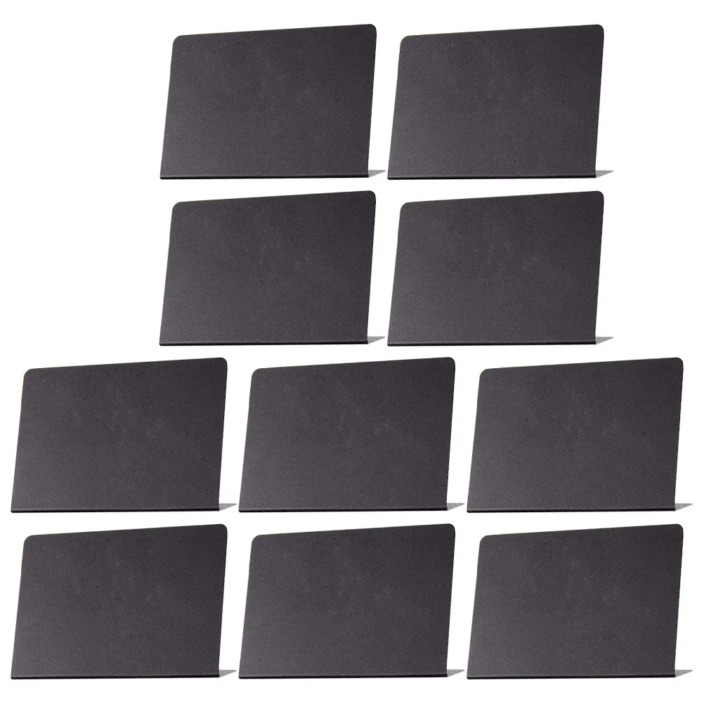 10Pcs Waterproof PVC Desk Sign Premium Reusable Chalkboard for Food Labels Tabletop Message Board Standing Memo Display