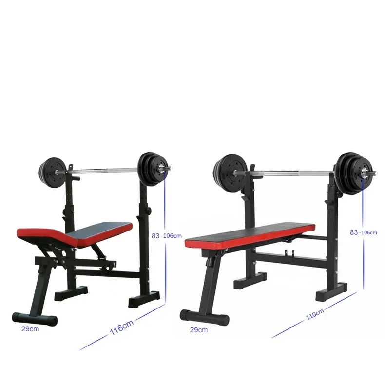 Multifunctional Weight Bench Barbell Rack Weightlifting Bed Folding Barbell Lifting Training Bench Bracket Bench Press Frame