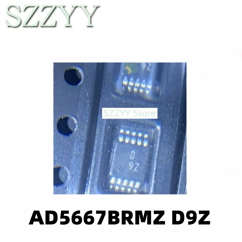 5PCS AD5667BRMZ screen printed D9Z MSOP10 pin patch 16 bit DAC digital to analog converter chip