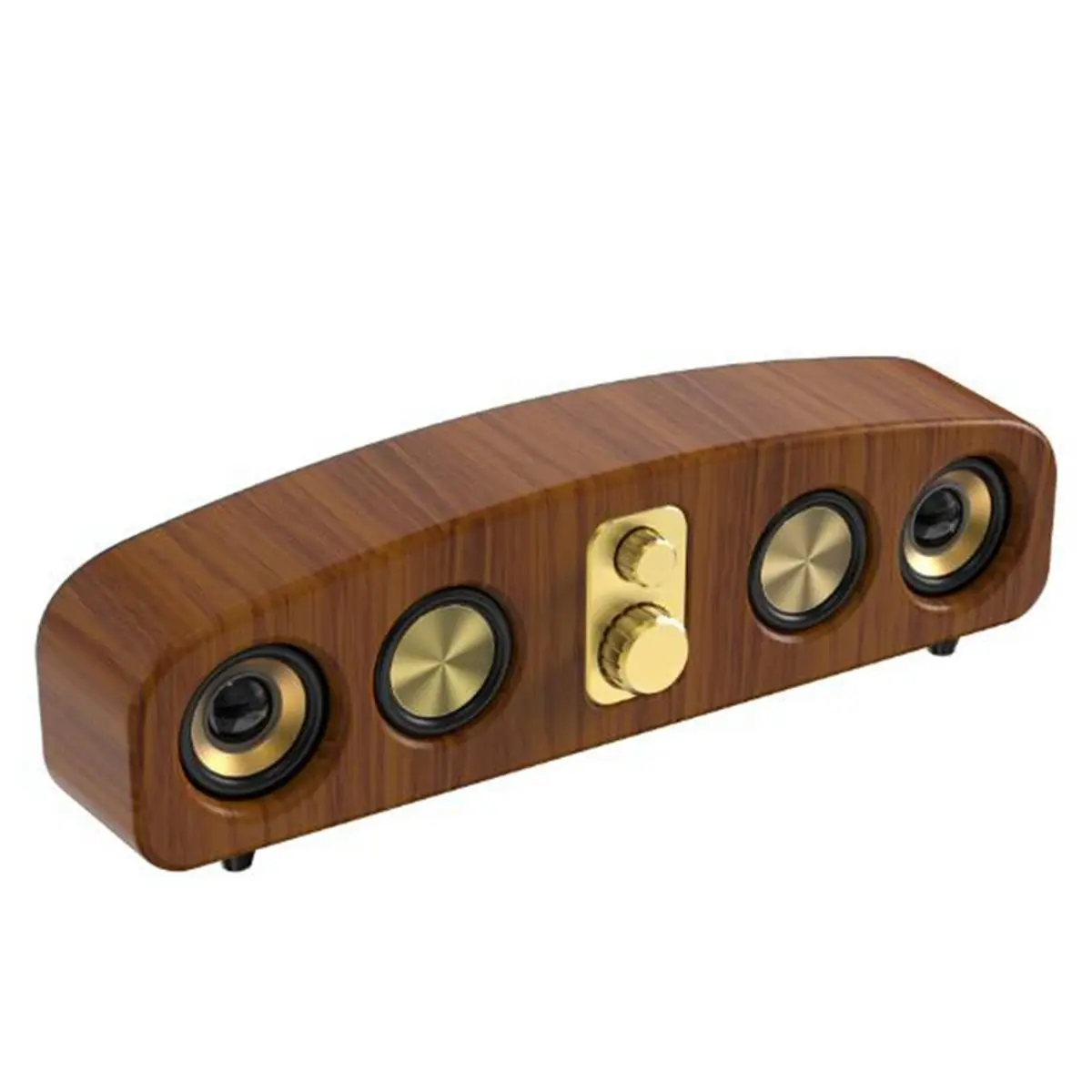 ■★New Arrival Fashion  Portable Retro Bluetooth Speaker with Large Knob,Loud Sound,TF Card Support, Wood Grain Design,for Home O