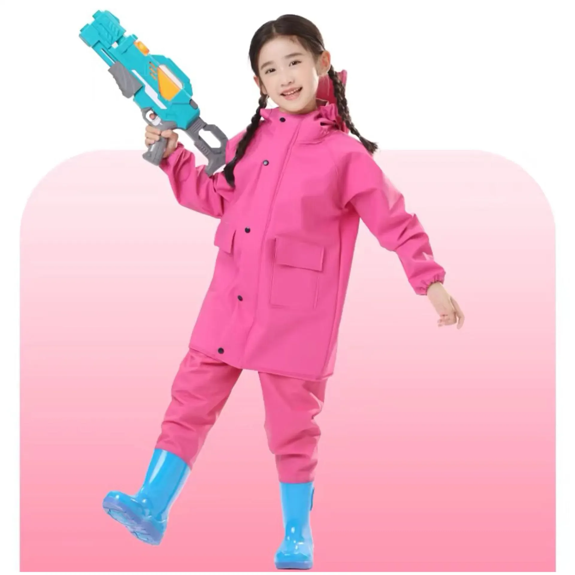 Children's Full Body Water Wading Pants Protective Clothing Waterproof Rain Pants Kindergarten Play Sand Fishing Uniforms