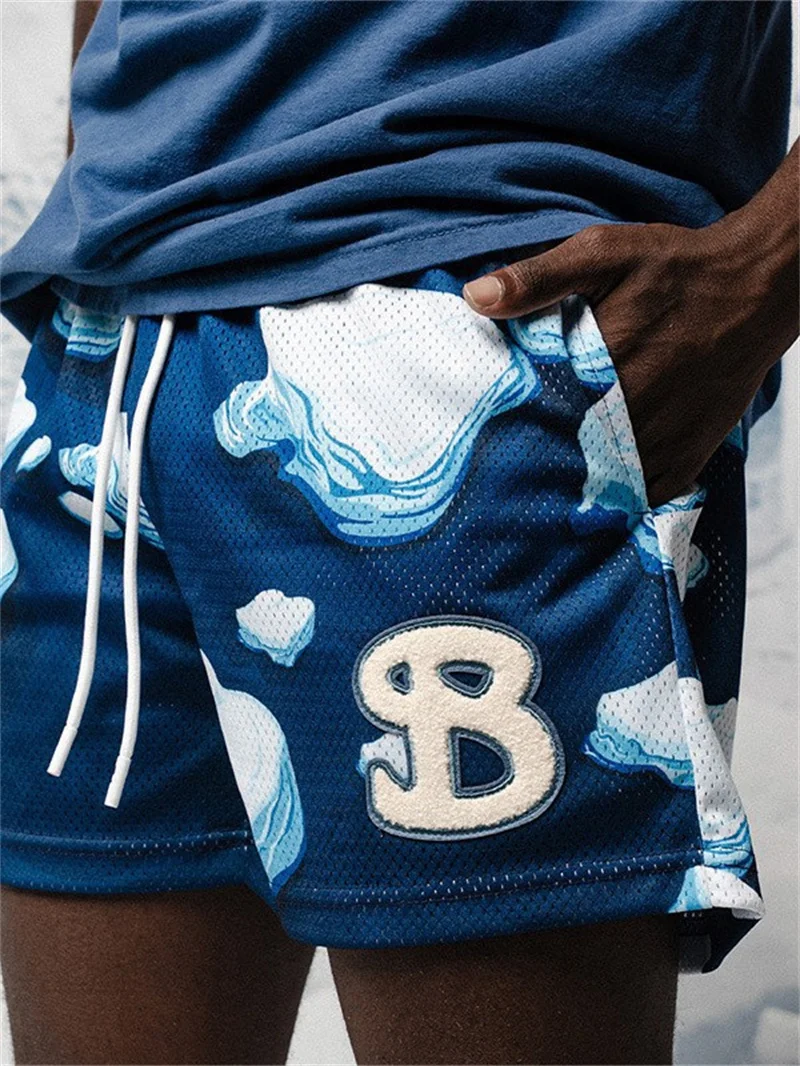 

2025 Summer fashion trend new style Basketball Mesh Running quick drying quarter High quality sports shorts men sportswear