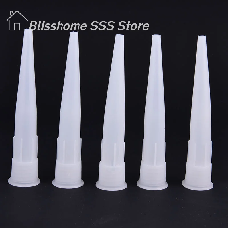 

【S】20pcs Universal Caulking Nozzle Glass Glue Tip Mouth Home Construction Tools High Quality Durable Material Practical Use