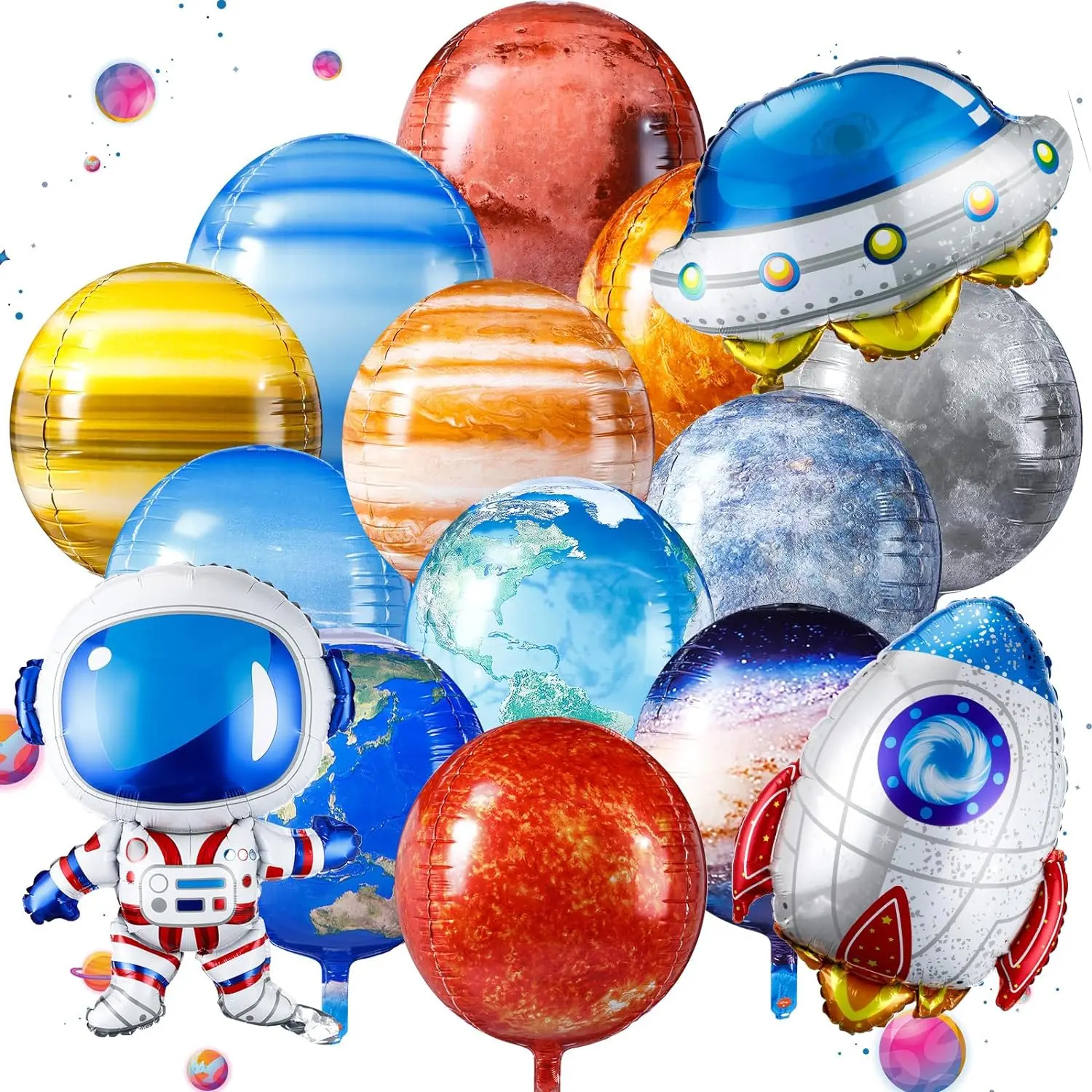 4D Globe Balloons Space Galaxy Solar System Foil Balloons Astronaut Birthday Earth Day Planet Decorations Helium Balloon Globo