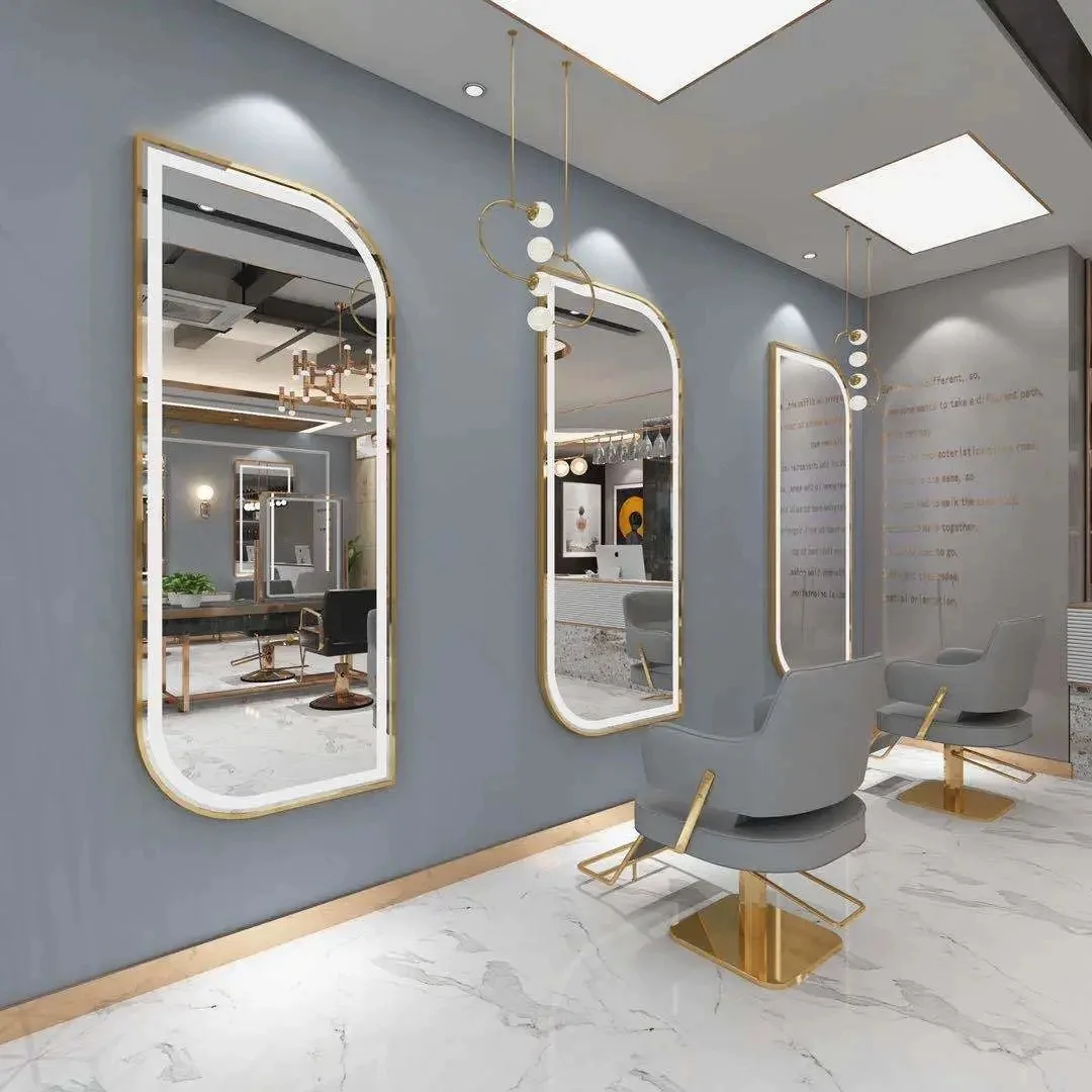 

ror table hair salon special wall-mounted single-sided hair cutting perm and dyeing mirror hair factory supply