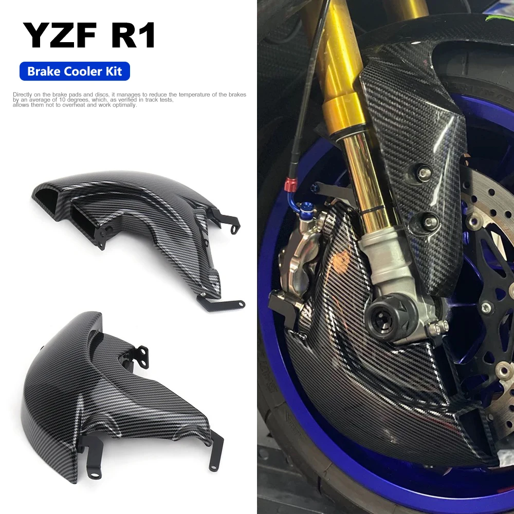 

New Brake Disk Cooler Air Duct Side Cover ABS Black Motorcycle For YAMAHA YZF R1 Yzf r1 YZF-R1 2020 2021 2022 2023 2024 2025
