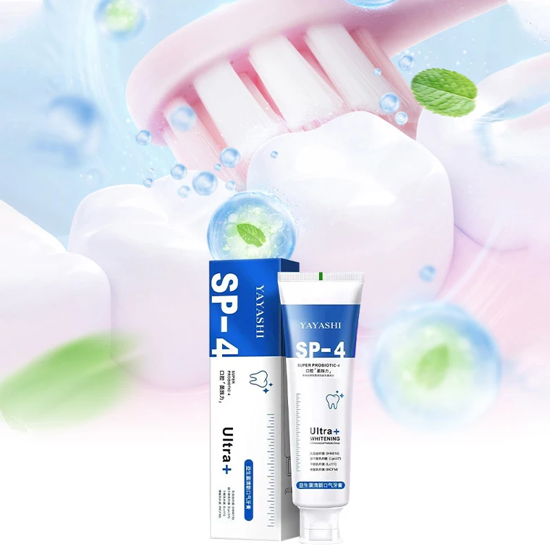 

Probiotic Sp-4 Toothpaste Teeth Whitening Remove Decay Plaque Teeth Stains Fresh Breath Dental Whiten Oral Cleaning Care 120G