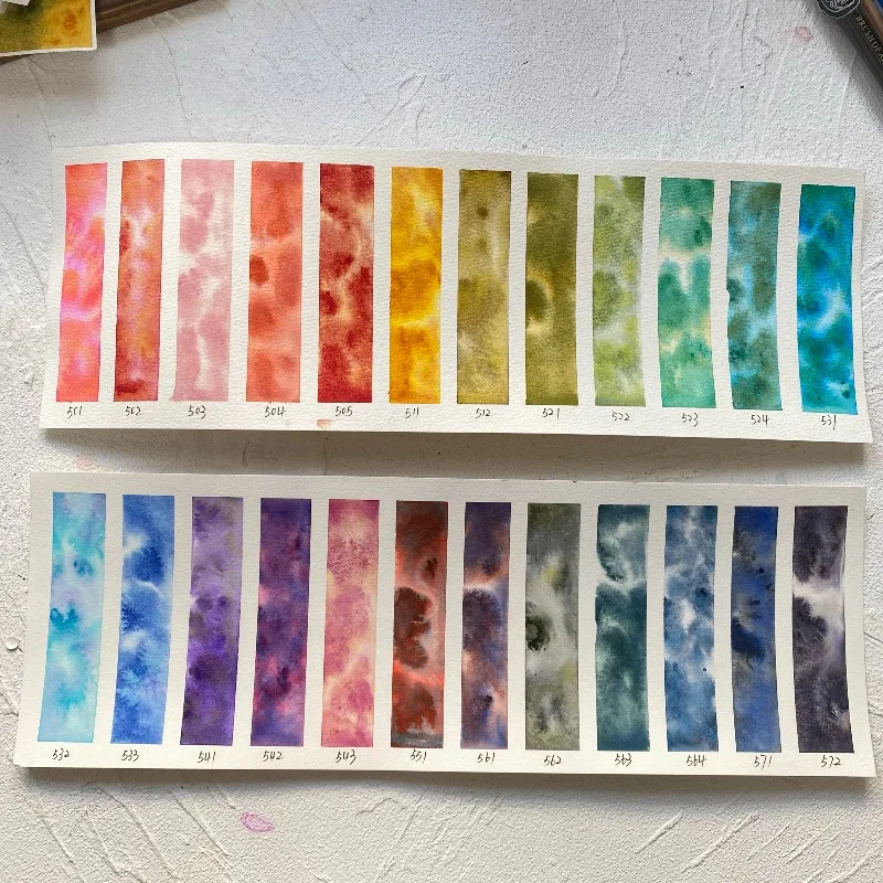 Holbein Layered Color Artist Watercolor Pigment 1ml/2ml Precipitation Color Professional Opacity Beginner Painting Supplies