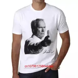 Men's T Shirt Clint Eastwood Gun Eco Friendly Limited Edition long or short sleeves