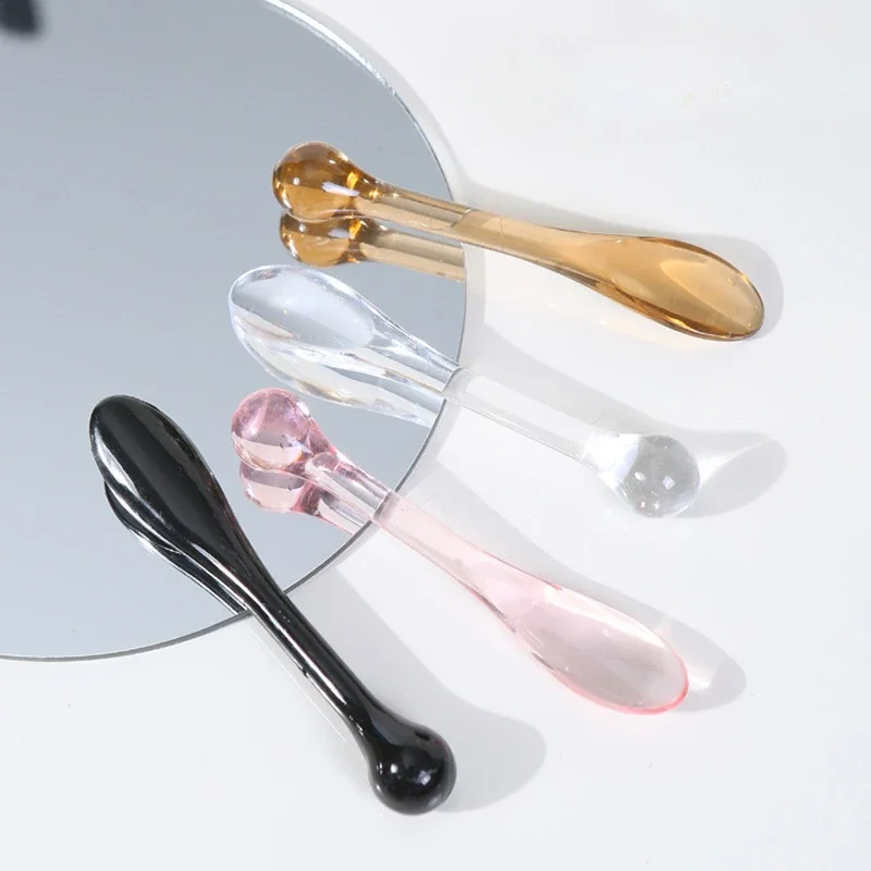 3PCS Eye Cream Applicator Spoon Roller Transparent Massage Stick Cosmetic Spatulas Wrinkle Facial Mask Skin Care Plastic Spoon