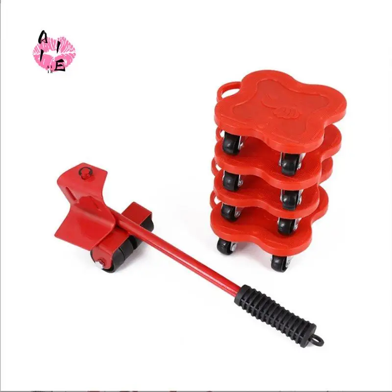 A11E-Furniture Lift Mover Tool Set,Multi-Functional Adjustable Furniture Lifter For Home, Portable Furniture Moving Wheels