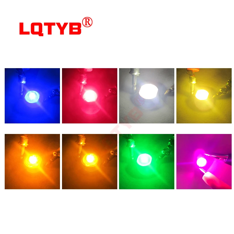 100/500/1000pcs high power LED lamp beads 1W/3W/5W White Warm White Red yellow blue green orange imitation lumen lamp beads