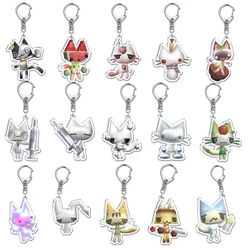 Cute Cartoon Cat Inoue Toro Key Chain Keychains Ring for Accessories Bag Pendant Keyring Jewelry Fans Gifts