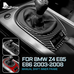 Carbon Fiber for BMW E85 E86 Z4 2003-2008 Accessories Car Manual/Automatic Gear Shift Panel Frame Cover Interior Sticker Styling