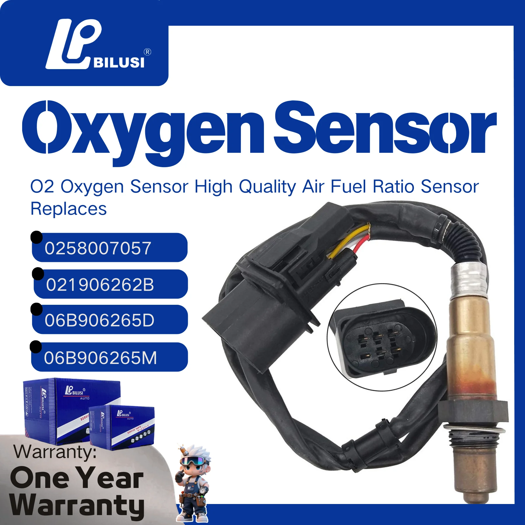 

BILUSI 0258007057 O2 Oxygen Sensor High Quality Air Fuel Ratio Sensor Replaces