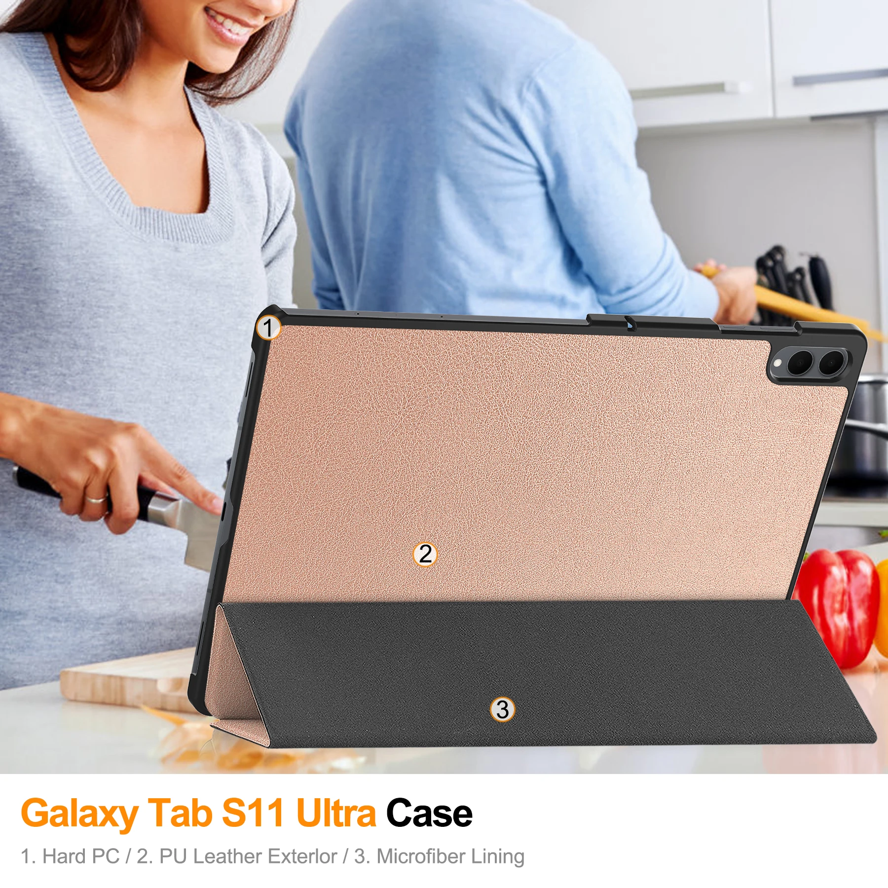 حافظة أغطية جلد PU للأطفال والطلاب لهاتف سامسونج جالاكسي تاب S11 الترا 14.6 " 2025 SM-X930 SM-X936B مع حامل حامل حامل قابل للطي #6