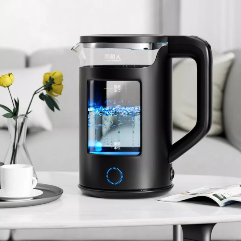 Glass Transparent Electric Kettle 220V 304 Stainless Steel Heat Insulated Home 1.7L Large Capacity Fast Heaing чайник غلاية ماء