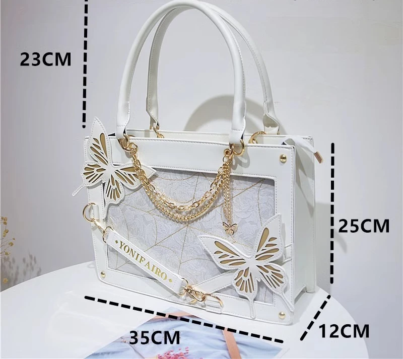 ItaBag Tote Jk Large Capacity Shoulder Crossbody Bag for Womens Gothic Harajuku Ita Bag Daily Casual Girls Kawaii Handbag Bolso