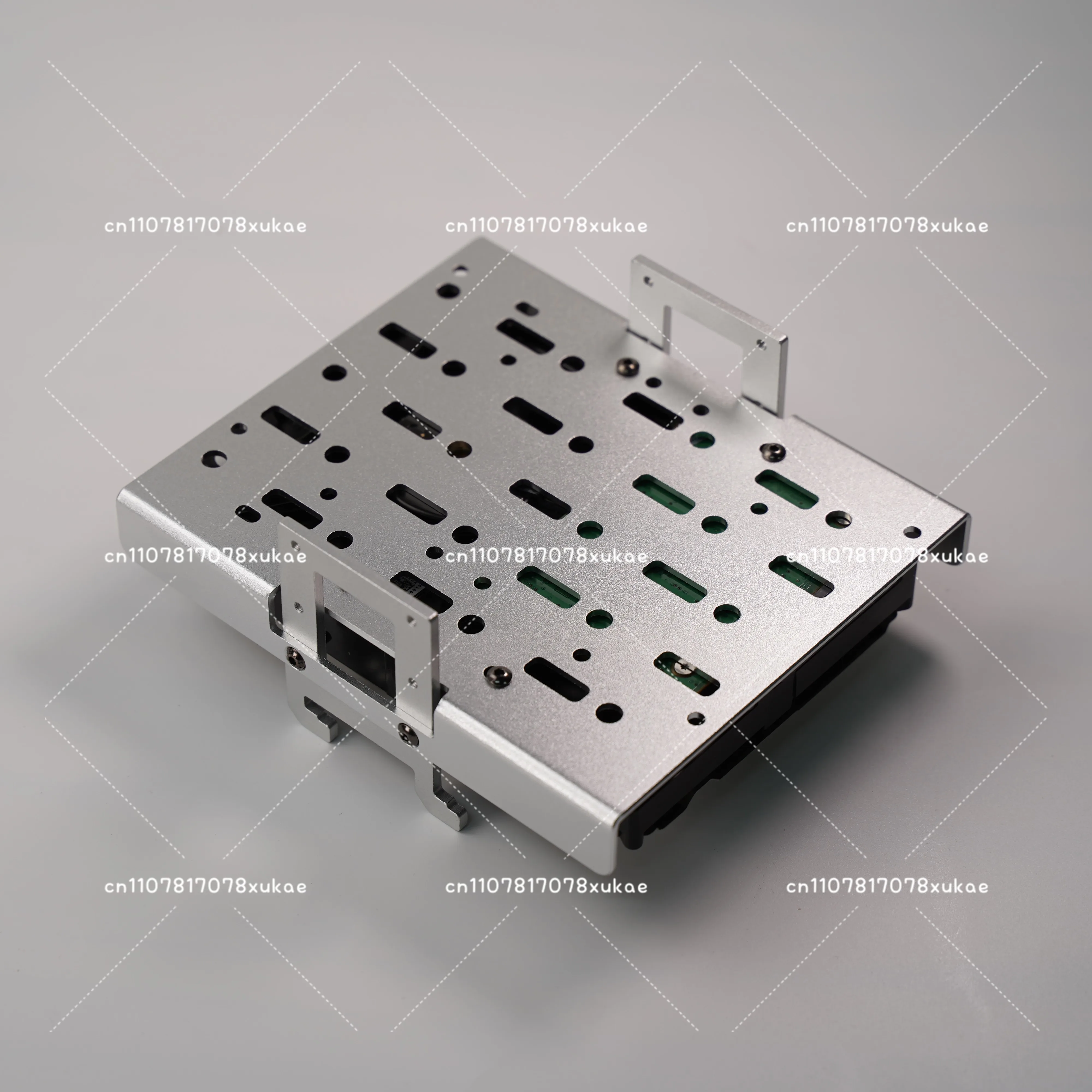 Hole Plate Wall Mounted Hard Disk Box Metal Silver Hole Plate 3.5 Inch Chassis Module Compatible with Livable Home