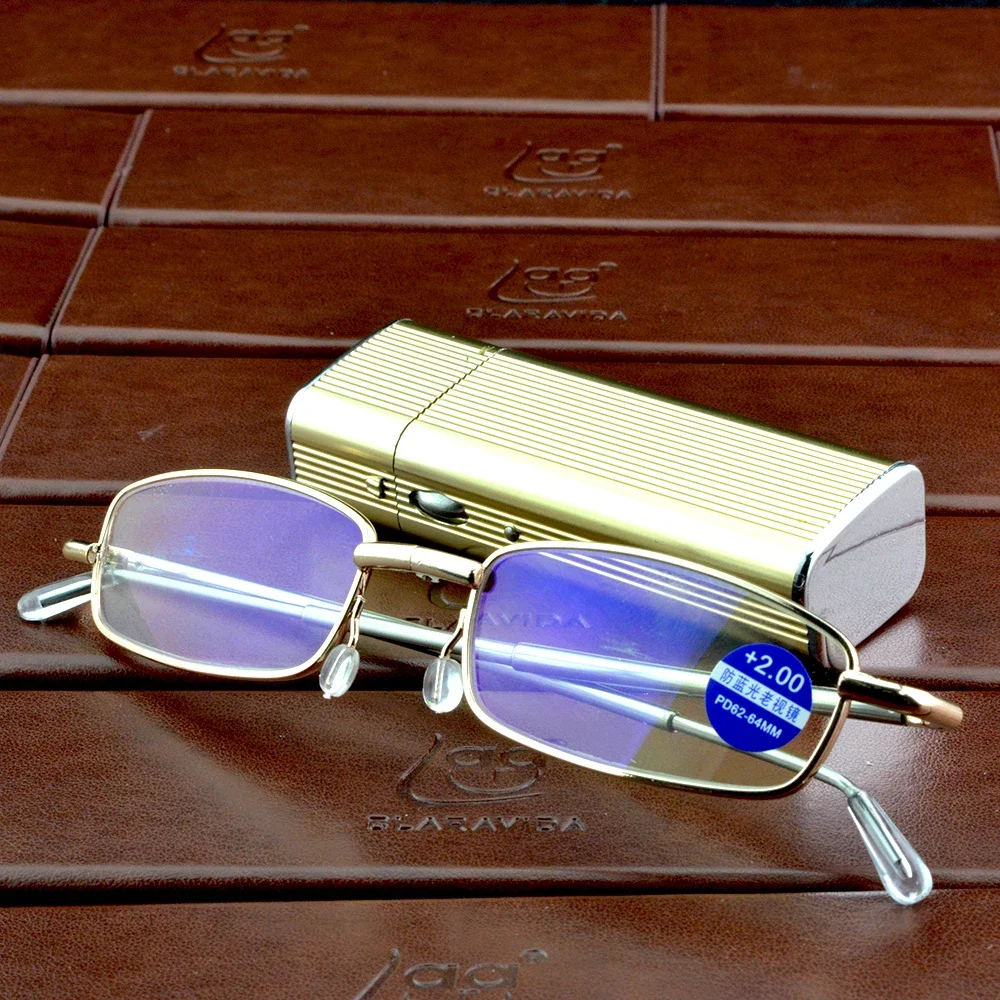 

Clara Vida Lighter Style Tiny Metal Case Foldable Portable Antanna Strechable Legs Reading Glasses +1 +1.5 +2 +2.5 +3 +3.5 +4