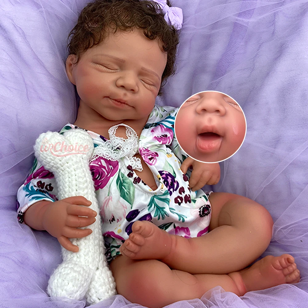 

20-дюймовая силиконовая кукла-реборн Паскаль с открытым ртом, с вшитыми волосами, реалистичная, утяжеленная, полностью мягкая, для коллекционеров, в подарок