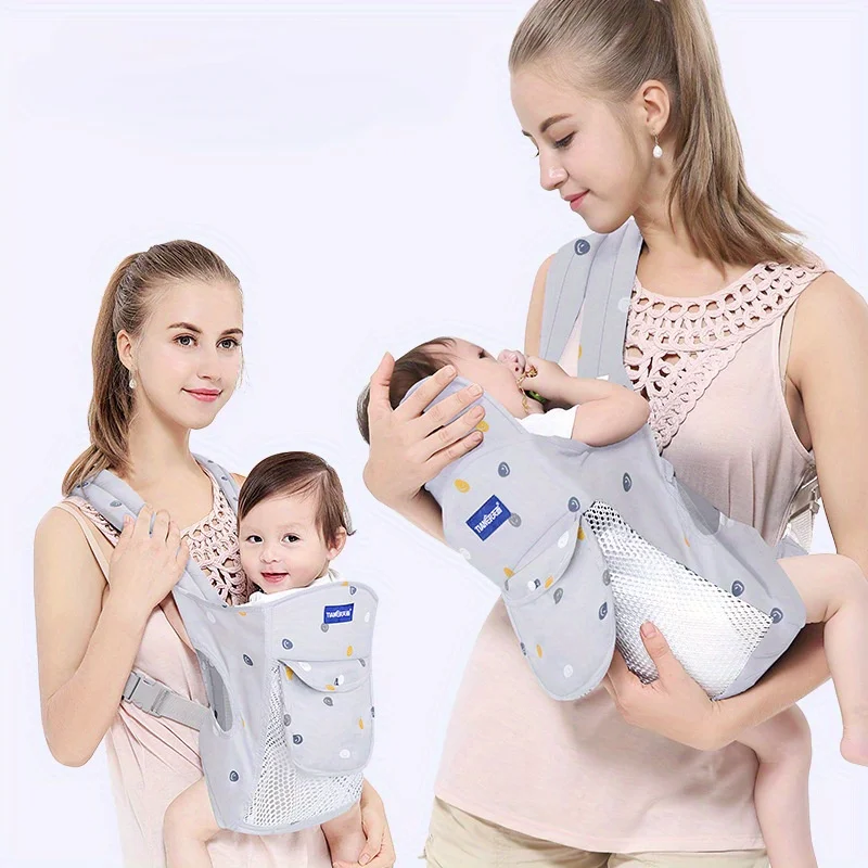 

2-in-1 Front or Back Baby Carrier Shoulder Strap for Infants Newborn Wrap Sling Ergonomic Kangaroo Kids Carrier