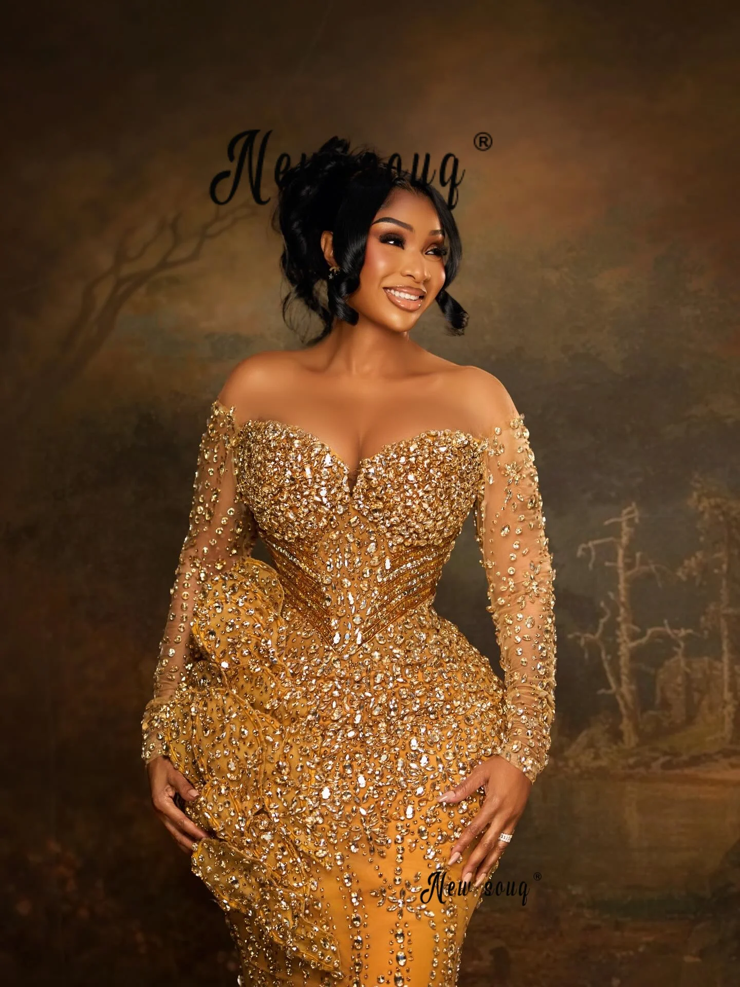 gold dress for church Golden Ceremony Gown  Church of Sanctus