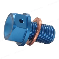 Motorcycle M10x1.25 Magnetic Oil Drain Plug Bolt For Yamaha YZ125 YZ250F YZ450F WR250F WR450F Aluminum Accessories