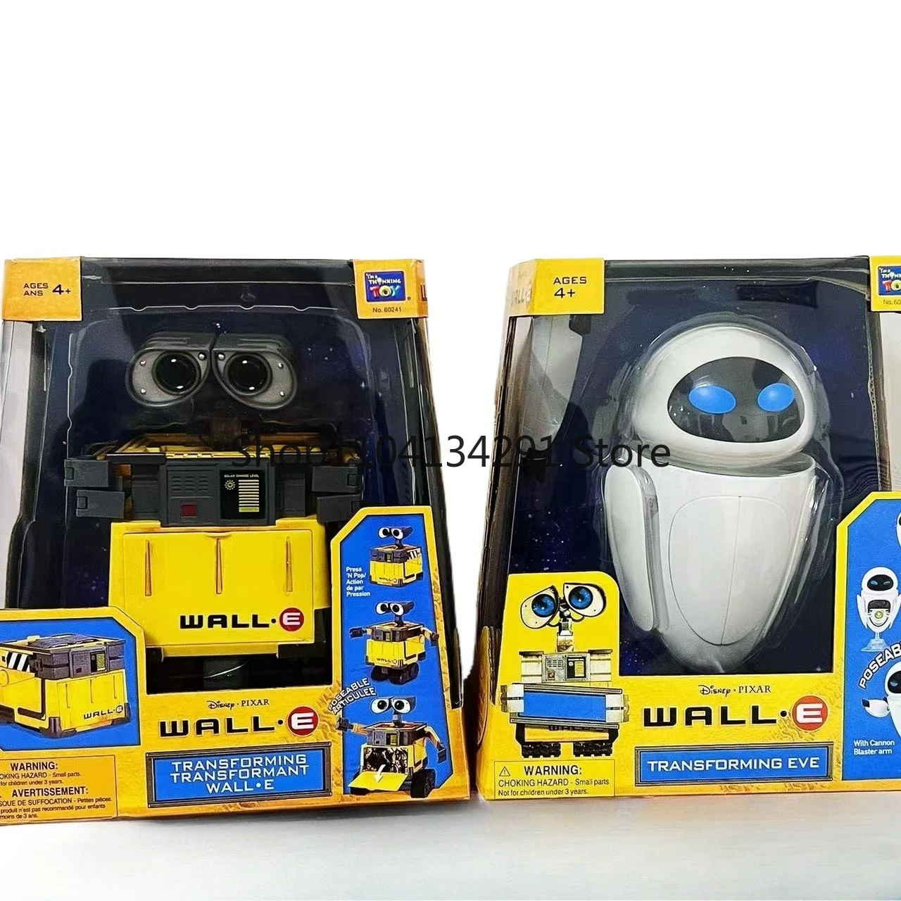 Figura modelo transformable Original de Disney WALL-E y EVE, juguete coleccionable para niños