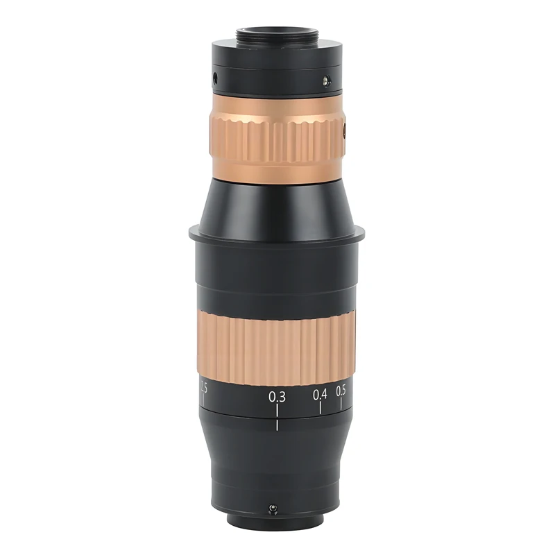 Optics 0.3-2.5X Microscopic Monocular Zoom Industrial UHD 4K C mount 25mm Lens For Video Microscope Video Zoom Camera