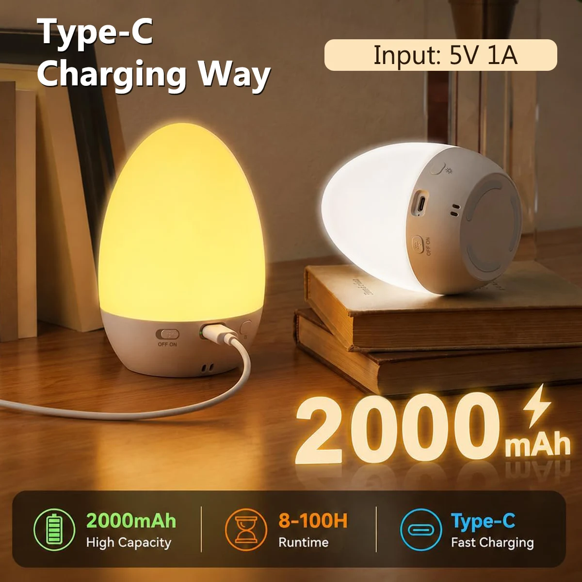 LED Night Light Skin Fell Touch Adjustment Color Changing Christmas Room Decoration  Gradient Ambient Lamp Rechargeable luminari