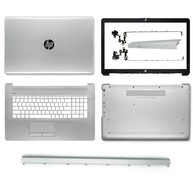 Original New For HP Pavilion 17-BY 17-CA Case Laptop LCD Back Cover/Front Bezel/Palmrest/Bottom Case/Hinges Silver L22499-001