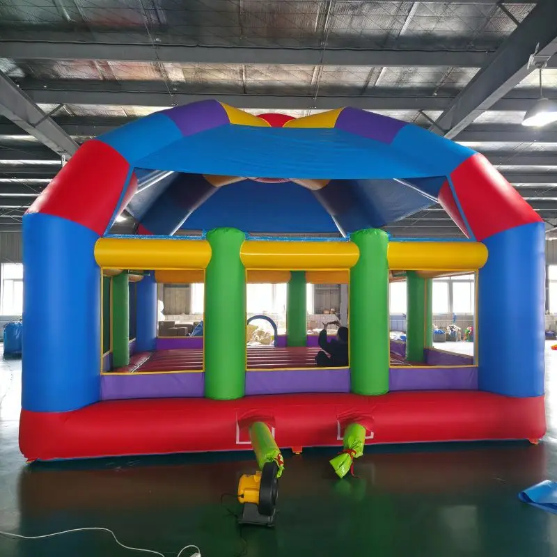 19.69×19.69×14.76ft Inflatable Bounce House Outdoor Playground Kid Toy Game Bouncy Jumping House Bouncer with a blower for free