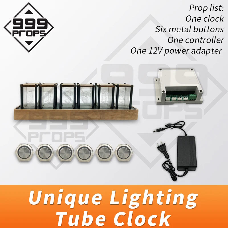 Orologio con tubo luminoso per sala di fuga che regola il tubo al numero giusto per aprire gli dispositivi di gioco di fuga maglock