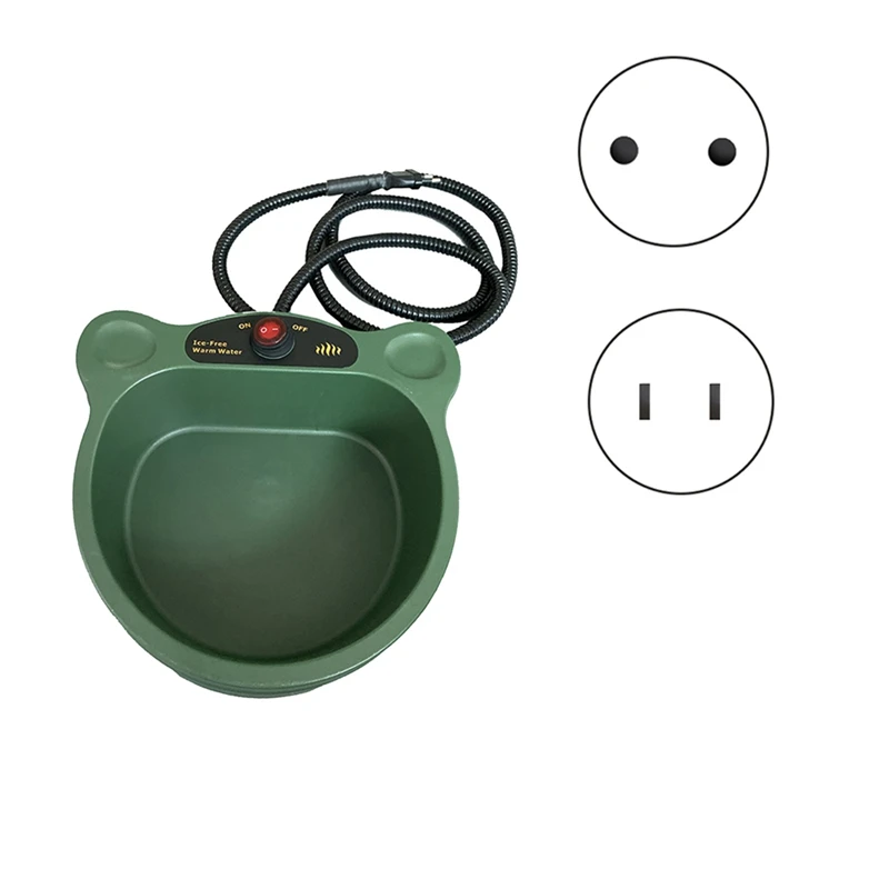 

Heated Water Bowl For Dogs, Non-Freezing Outdoor Heated Dog Bowl, Winter Heated Pet Bowl For Cats, Chickens US Plug Easy To Use
