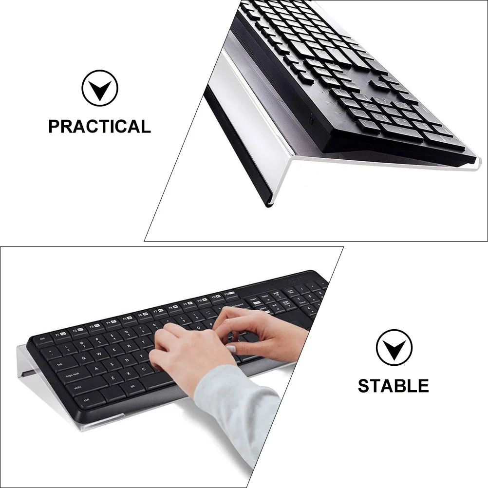 Bandeja de teclado suporte teclados mesa acrílico ergonômico suporte inclinado computador de escritório