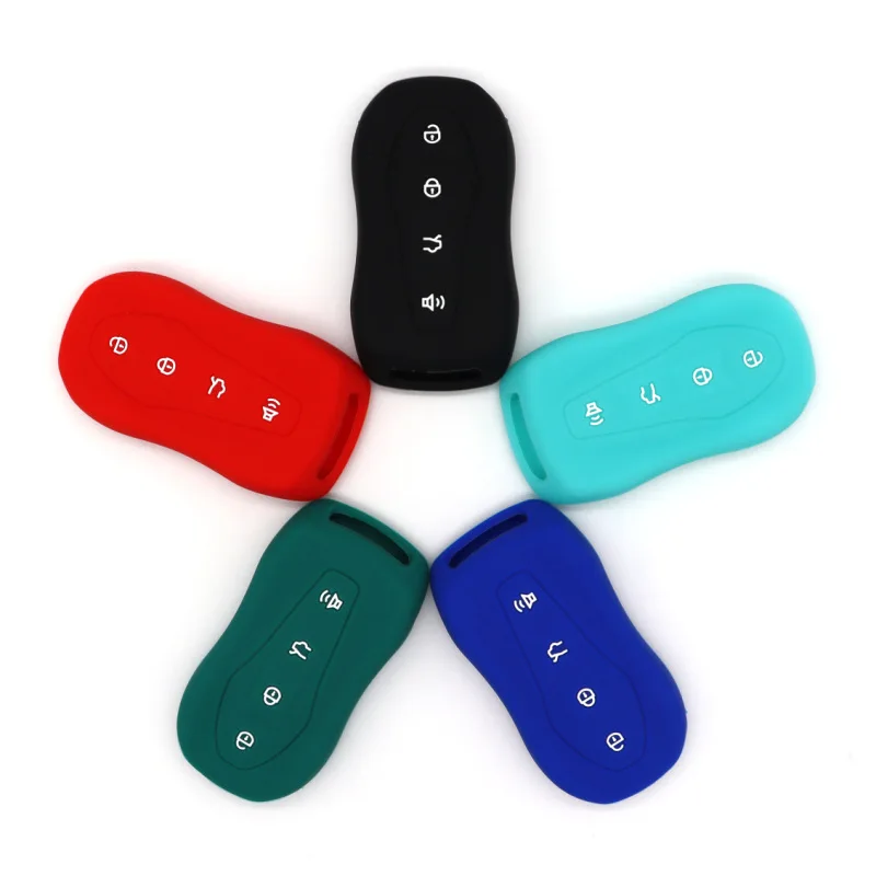 For Geely Xingyue L Xingrui L Xingyue S Geely GT Smart 4-key Car Key Protective Cover Silicone Key Bag multi Colors