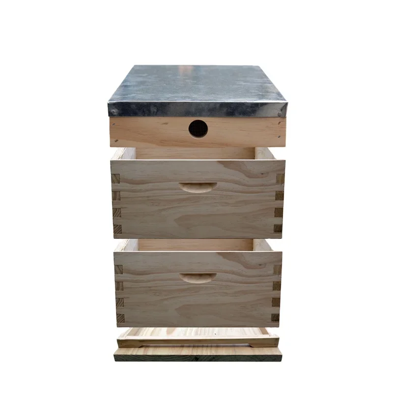 

High Quality New Zealand Pine Wood Bee Hive with Frame for Beekeeping Equipment Double 10F Full Depth Australian Beehive