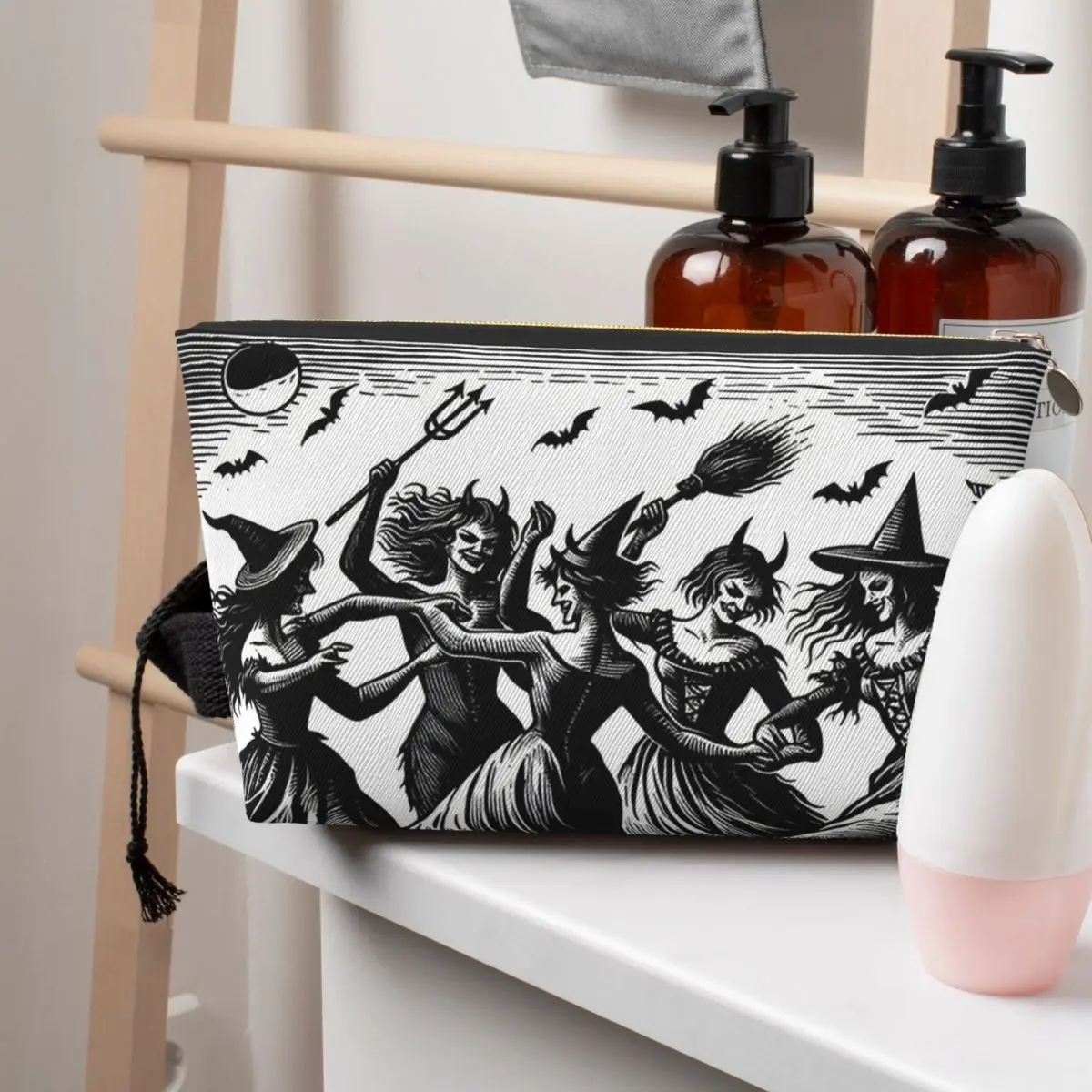 

Witch Dance Women Cosmetic Bag Travel Makeup Organizer Pouch Toiletry Storage Dopp Kit Box