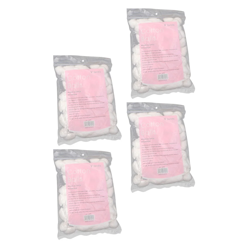 400 Pcs Makeup Remover Absorbent Cotton Balls Tattoos Wound Care Sterilized for Shop Unscented
