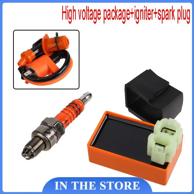 Motorcycle performance ignition coil spark plug kit for GY6 50cc 125cc 150cc light motorcycle four-wheel Buggy pit mud bicycle