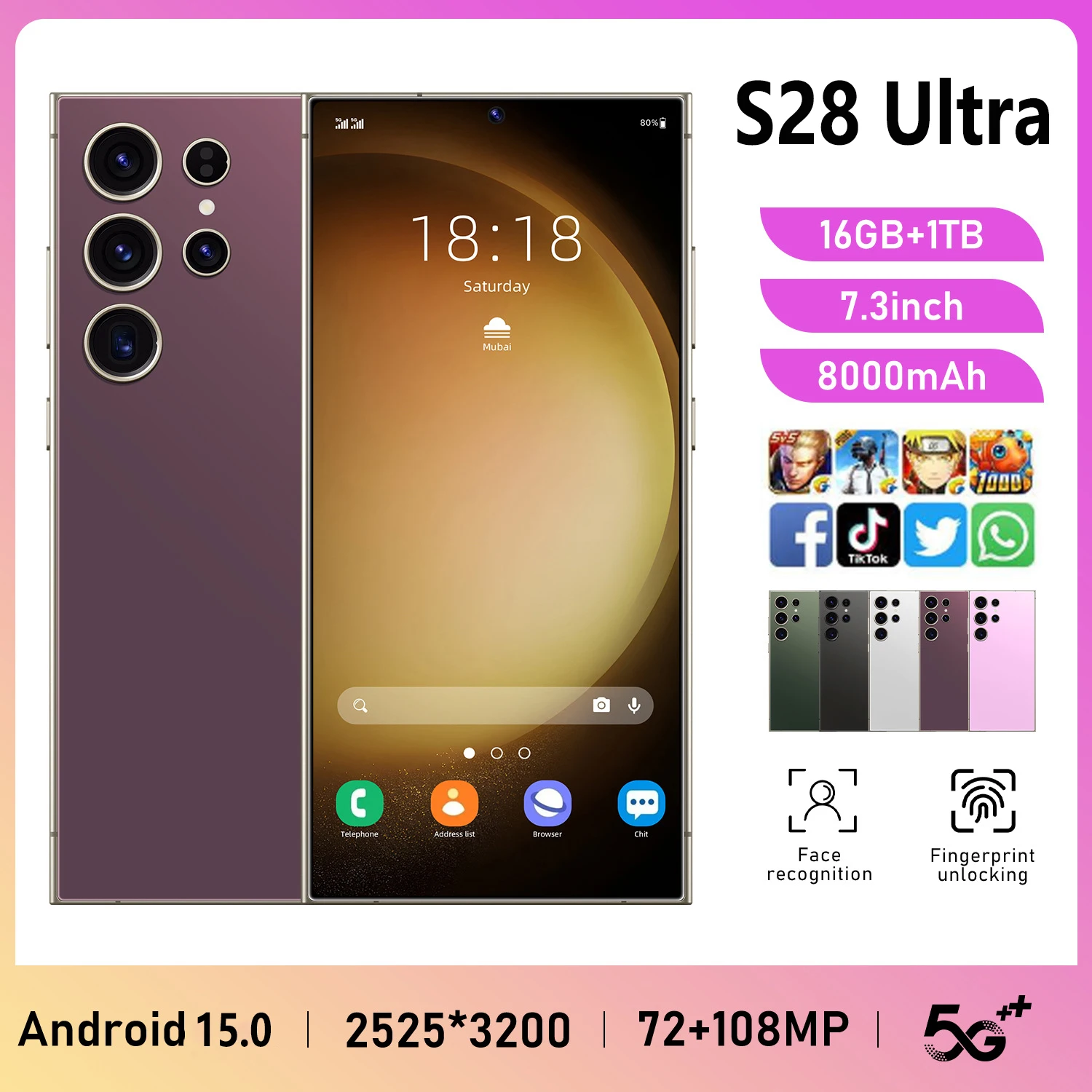 

Original Dust Free Screen Protector For S28 Ultra 22GB+2TB Smartphone Tempered Glass Anti-scratch Films 5G Global Edition