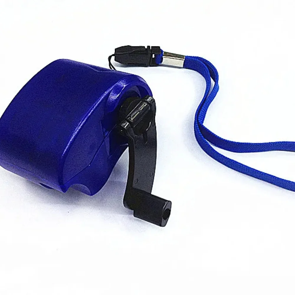 SURVIVAL DYNAMO HAND CRANK pengisi daya ponsel USB darurat dengan LED merah