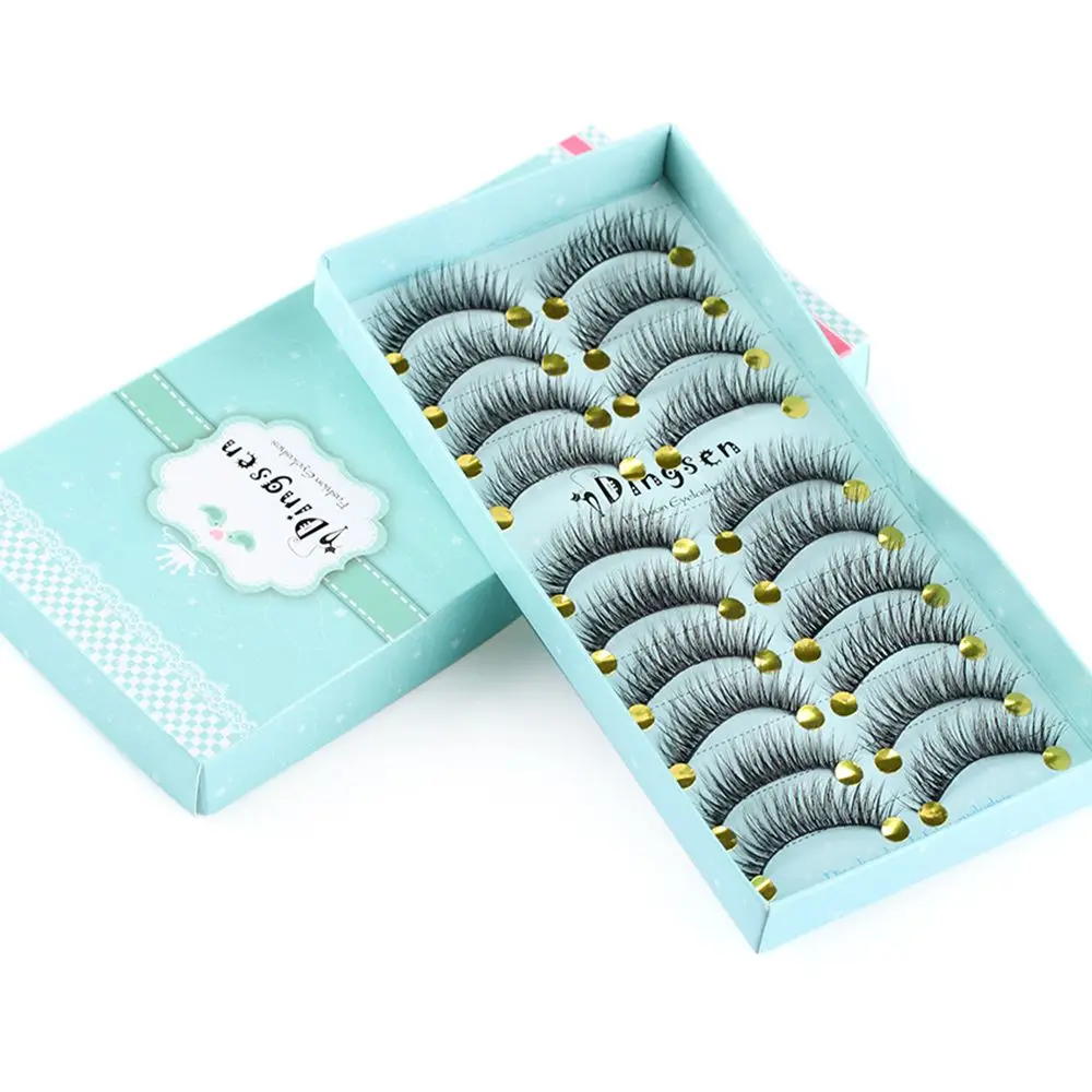 Glam Wispy Incrociato Soffici Puro Hanmdade Ciglia Finte Spessore Lungo 3D Falso Visone Capelli Ciglia Strumenti di Estensione